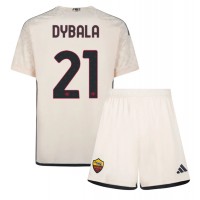 Fotbalové Dres AS Roma Paulo Dybala #21 Dětské Venkovní 2023-24 Krátký Rukáv (+ trenýrky)